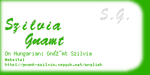 szilvia gnamt business card